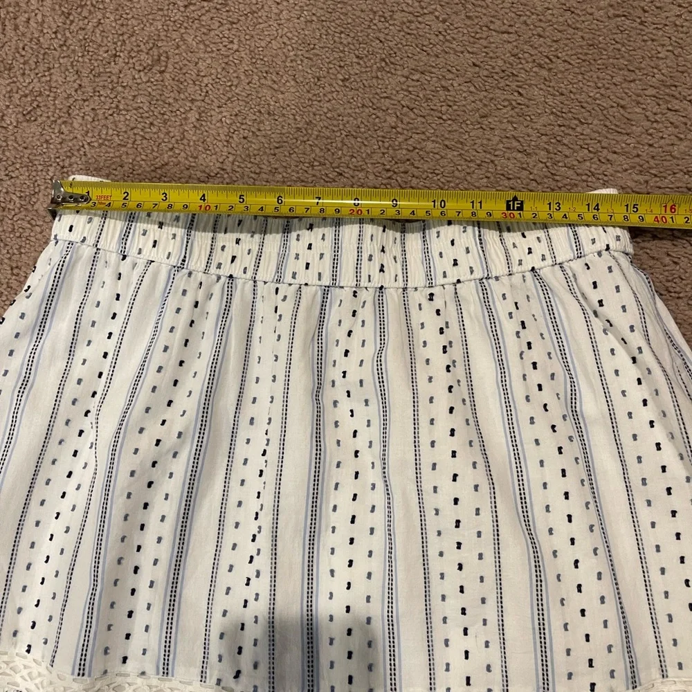 LOFT Trendy Boho Summer White Skater Skirt